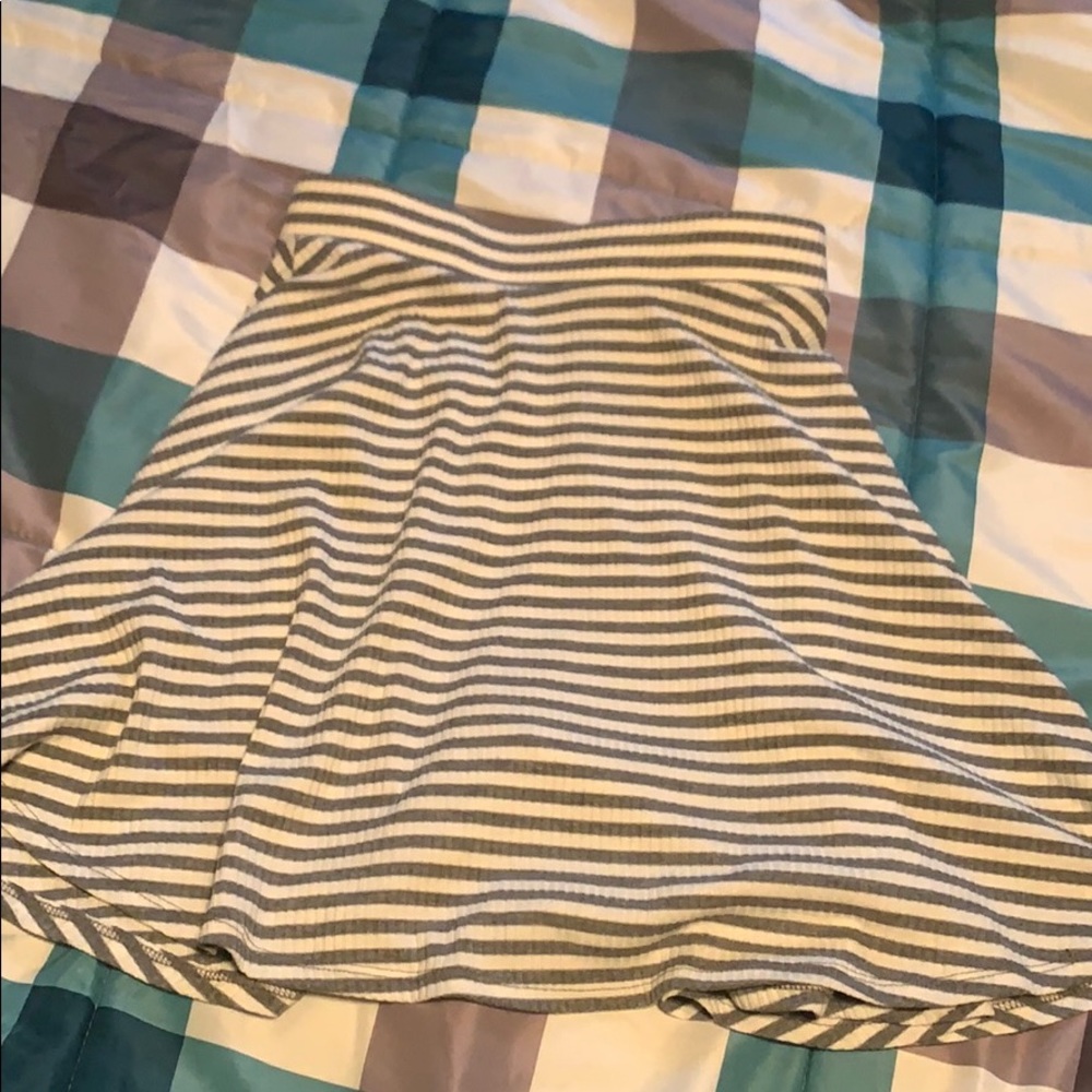Striped skater skirt